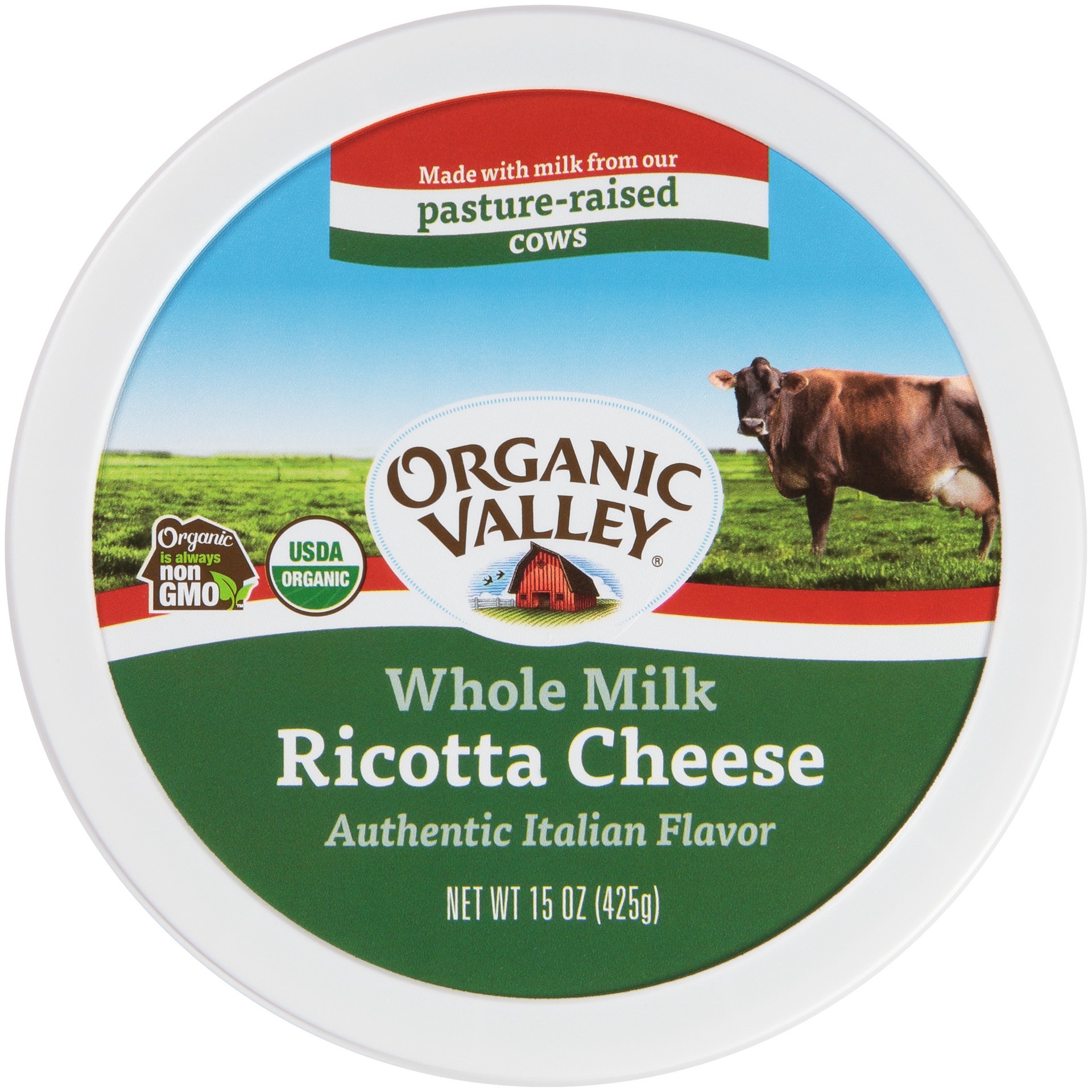 slide 2 of 8, ORGANIC VALLEY Whole Milk Organic Ricotta Cheese, 15 oz, 15 oz