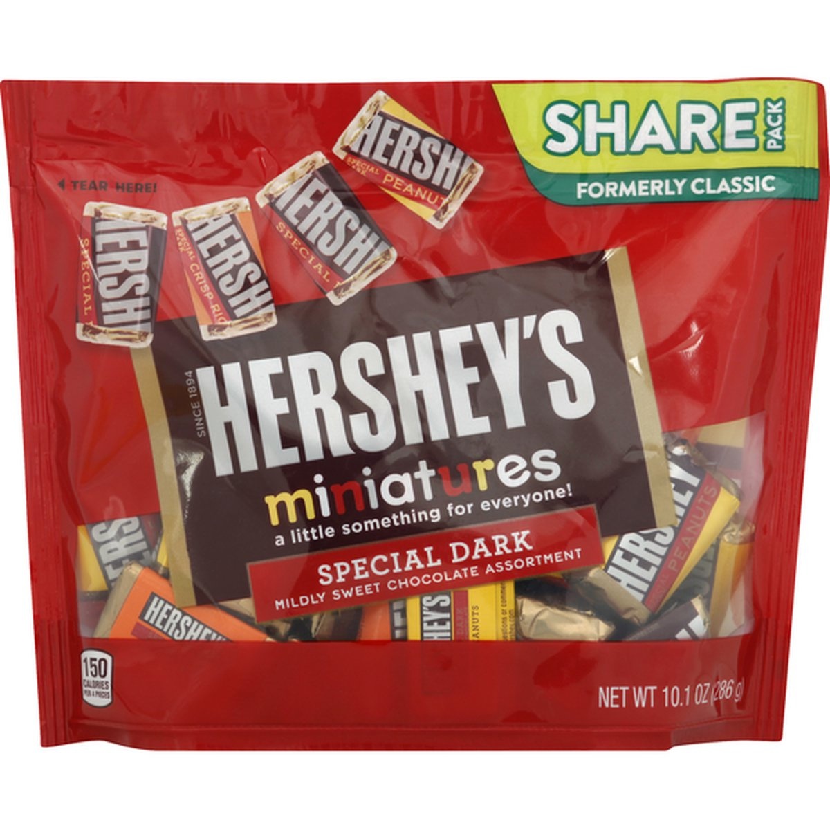 slide 1 of 1, Hershey Chocolate, Special Dark, Share Pack, 10.1 oz