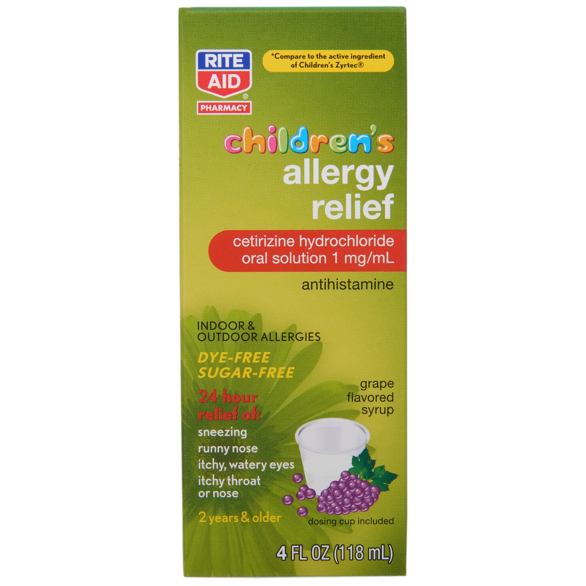 slide 1 of 5, Rite Aid Children's Allergy Relief, Grape, 4 fl oz