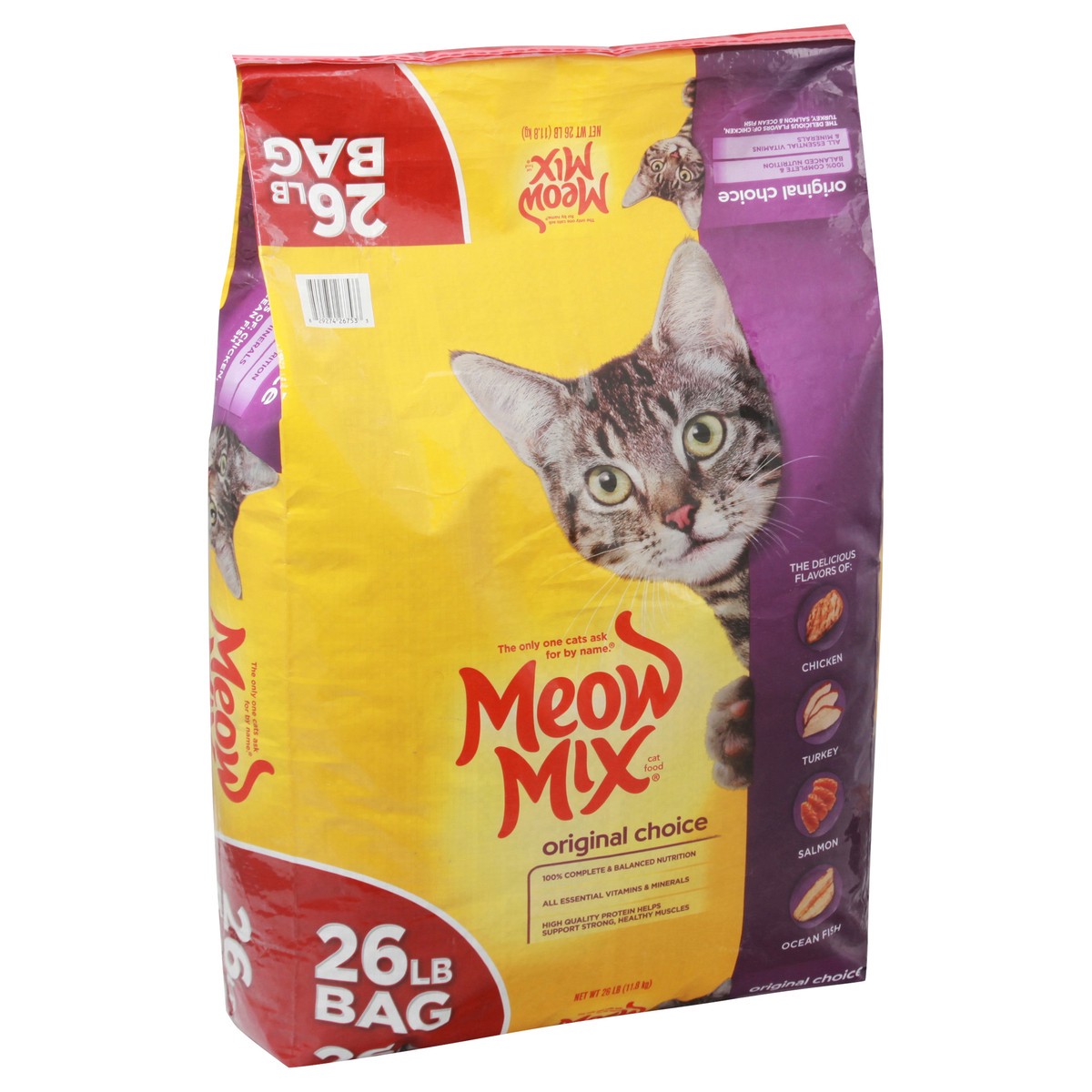 slide 4 of 9, Meow Mix Cat Food, Original, 26 lb