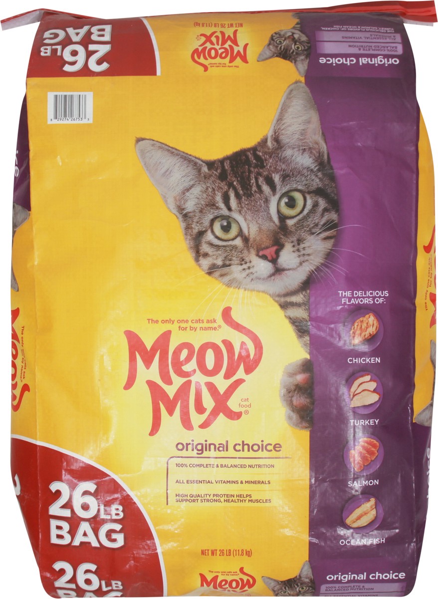 slide 3 of 9, Meow Mix Cat Food, Original, 26 lb