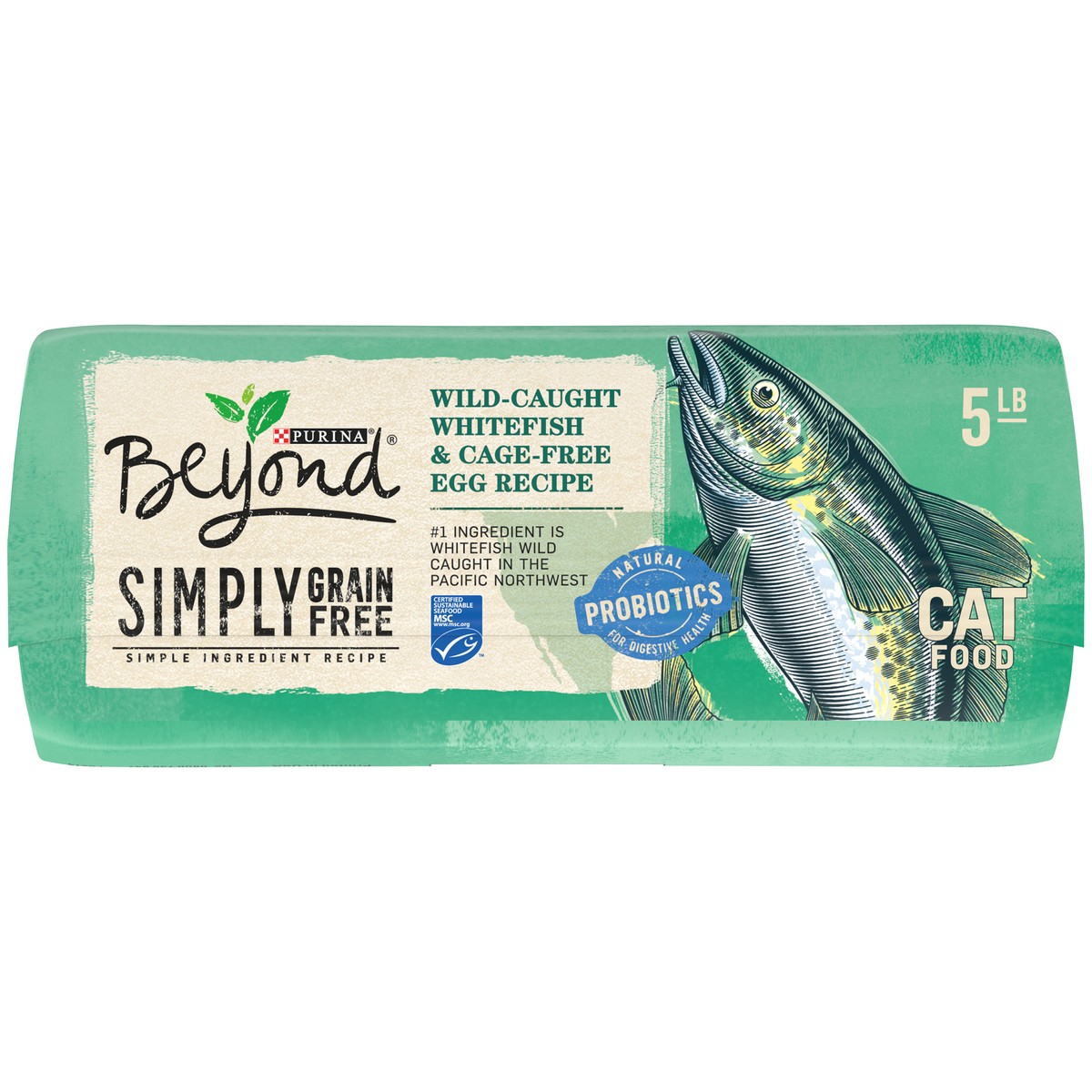 slide 3 of 9, Beyond Purina Beyond Simply Grain Free Probiotics Ocean White Fish & Egg Recipe Adult Premium Dry Cat Food - 5lbs, 5 lb