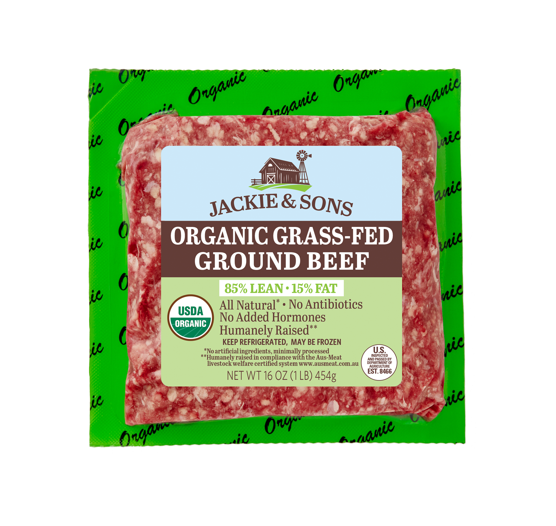 slide 1 of 5, Ground Beef 85% Jackie&Sons, 1 lb