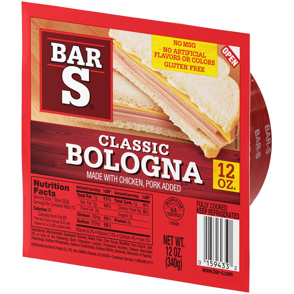 slide 3 of 7, Bar-S Classic Bologna 12 oz. Pack, 12 oz