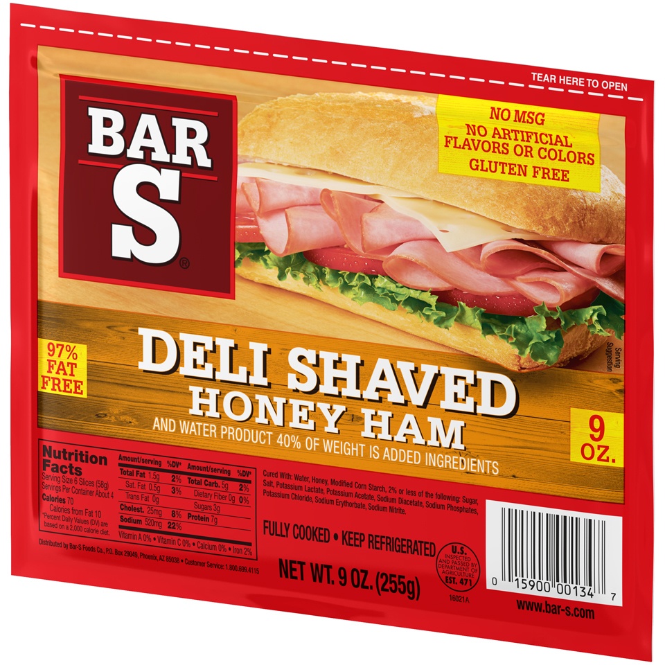 slide 6 of 7, Bar-S Deli Thin Ham, 9 oz