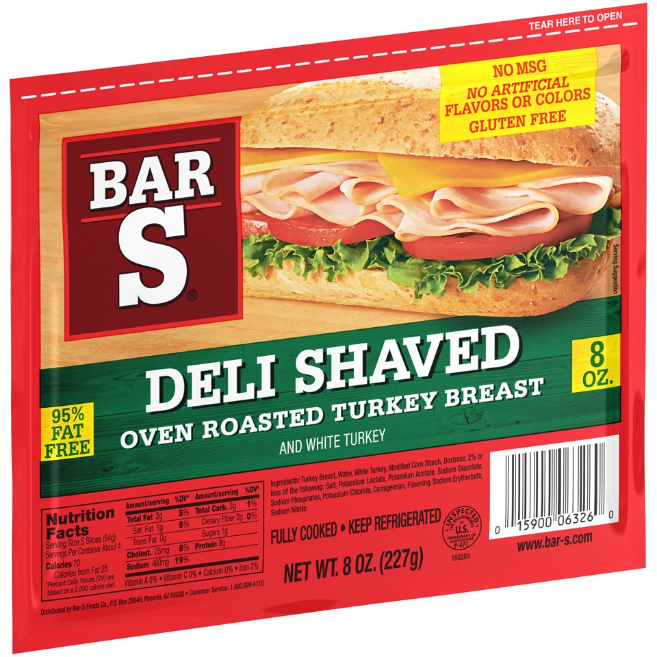 slide 2 of 7, Bar-S Deli Thin Oven Roasted Turkey, 8 oz