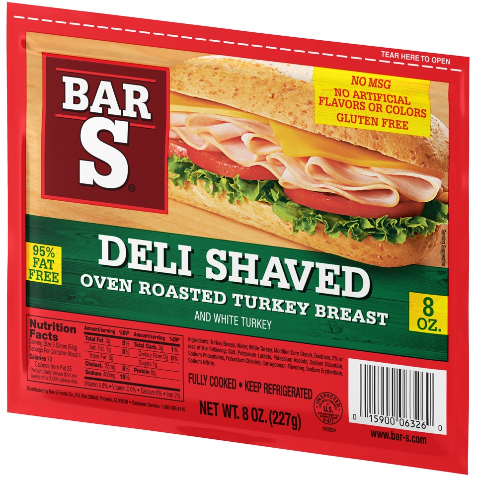 slide 3 of 7, Bar-S Deli Thin Oven Roasted Turkey, 8 oz