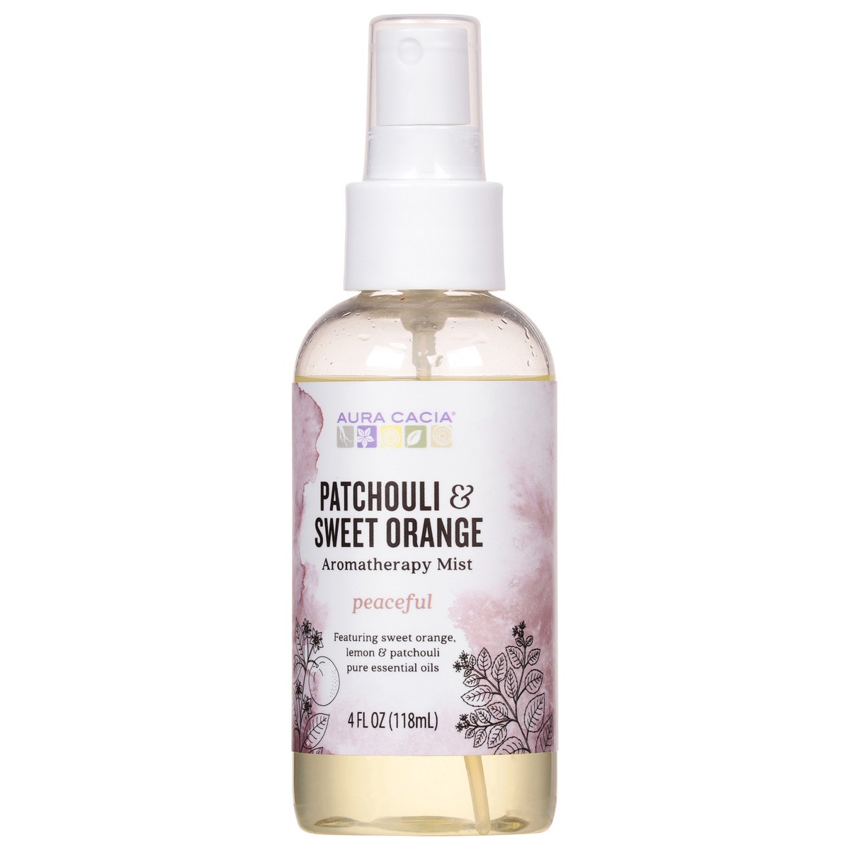 slide 2 of 9, Aura Cacia Peaceful Patchouli & Sweet Orange Aromatherapy Mist, 4 oz