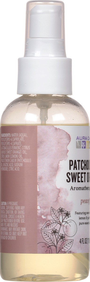 slide 6 of 9, Aura Cacia Peaceful Patchouli & Sweet Orange Aromatherapy Mist, 4 oz