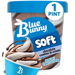 Blue Bunny Twist Cookies and Cream Frozen Dessert, 16 fl oz Pint
