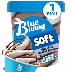 Blue Bunny Twist Cookies and Cream Frozen Dessert, 16 fl oz Pint