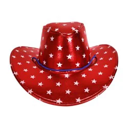Meijer Corporate Seasonal MJR Patriotic Cowboy Satin Hat