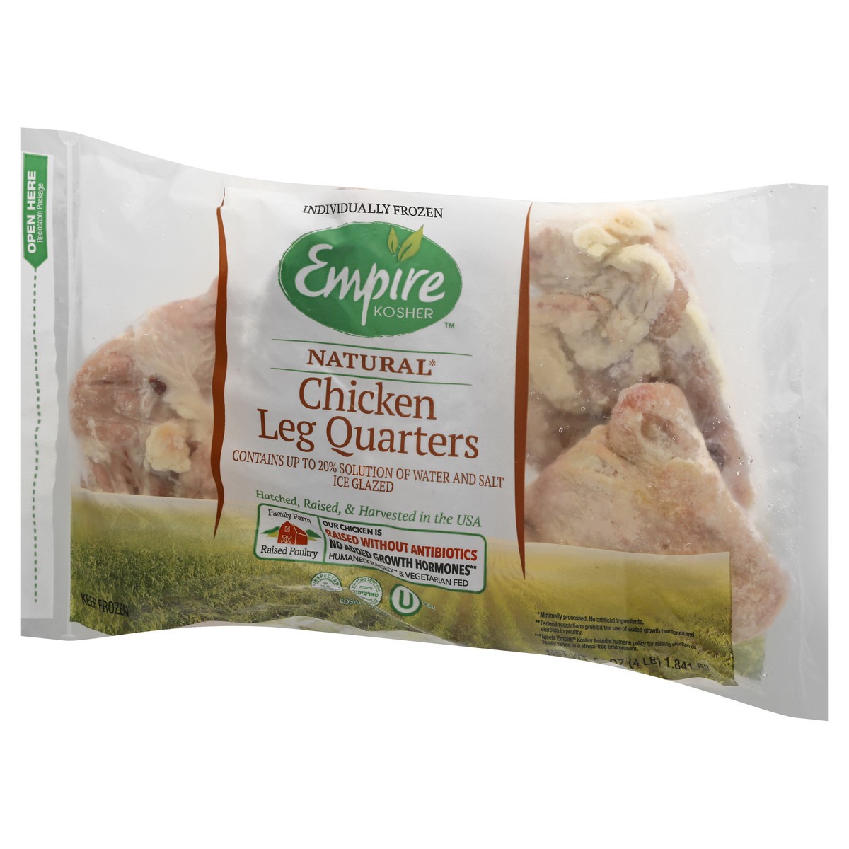 slide 2 of 9, Empire Kosher Chicken Leg Quarters, 4 lb