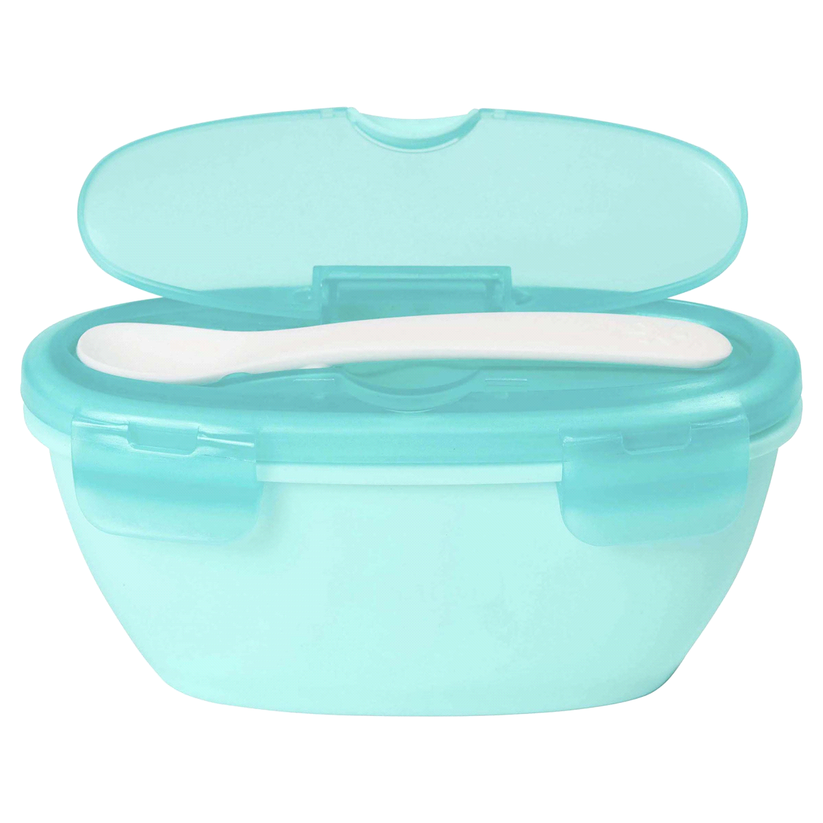 slide 1 of 1, Skip Hop SKIP*HOP Easy-Serve Travel Bowl and Spoon Set - Teal, 2 ct