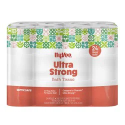 Hy-Vee Ultra Strong Bath Tissue, 24 Rolls