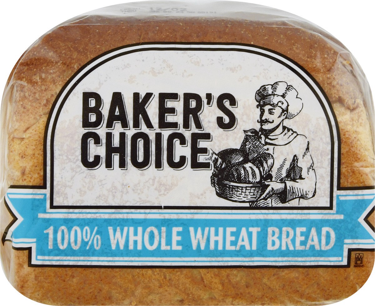 slide 9 of 13, Baker's Choice Bread, 100% Whole Wheat, 16 oz