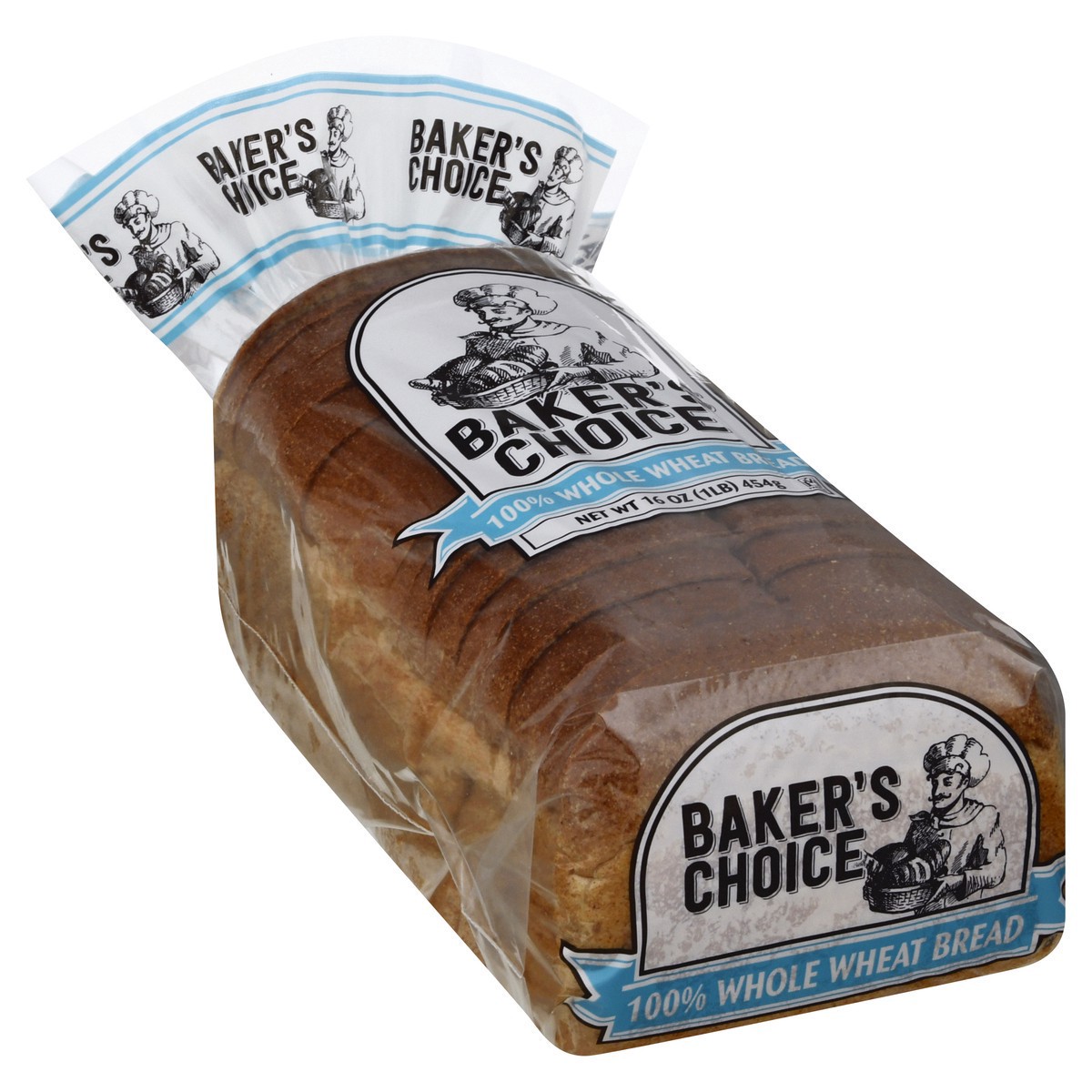 slide 6 of 13, Baker's Choice Bread, 100% Whole Wheat, 16 oz