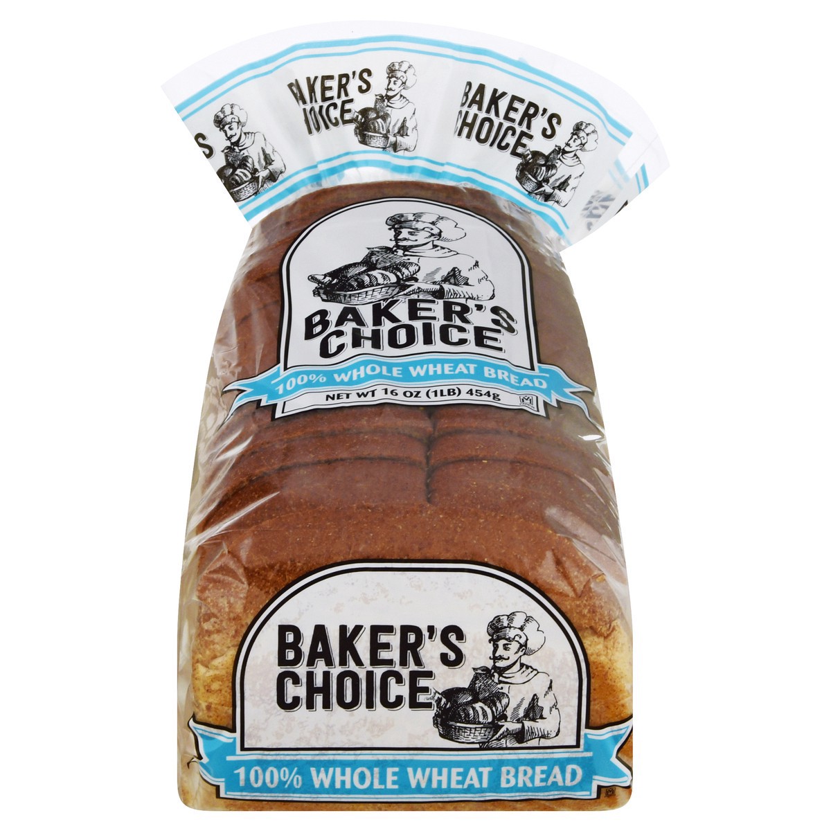 slide 13 of 13, Baker's Choice Bread, 100% Whole Wheat, 16 oz