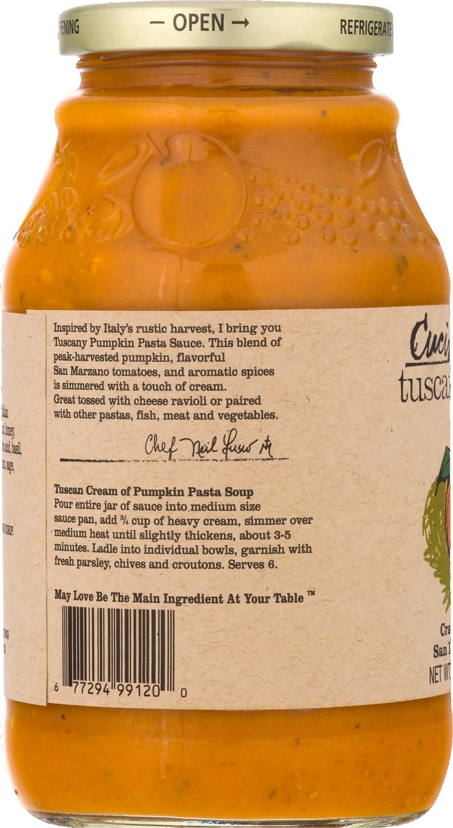 slide 10 of 13, Cucina Antica Premium Tuscany Pumpkin Pasta Sauce 25 oz, 25 oz