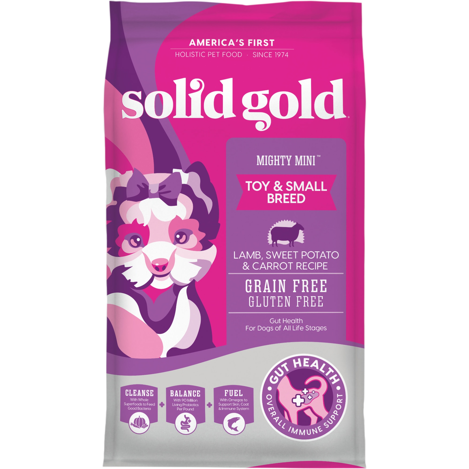 slide 1 of 1, Solid Gold Mighty Mini Lamb, Sweet Potato & Cranberry Recipe Grain Free Dry Dog Food, 11 lb