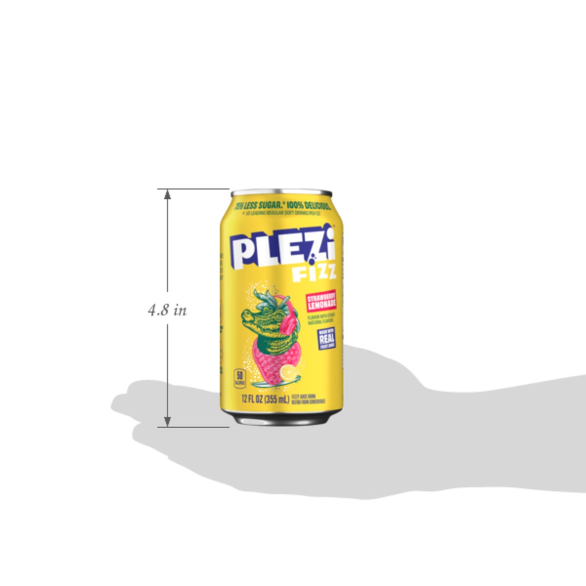 slide 8 of 8, PLEZi FiZZ Strawberry Lemonade Sparkling Juice - 12 Fl Oz, 12 fl oz