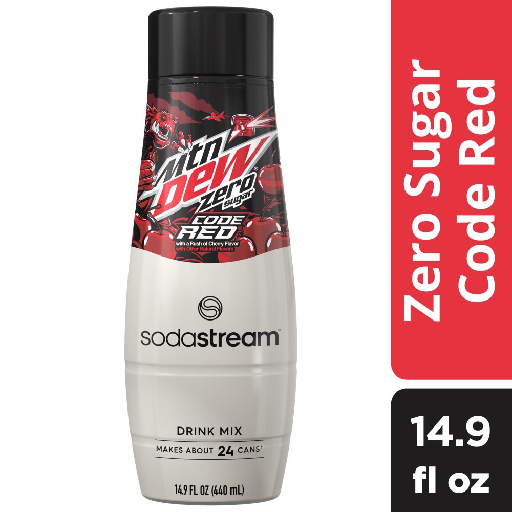 slide 1 of 6, SODA STREAM SodaStream Mountain Dew Code Red Zero Flavor, 1 ct