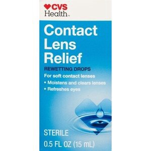 slide 1 of 1, CVS Health Contact Lens Relief Rewetting Drops, 0.5 fl oz