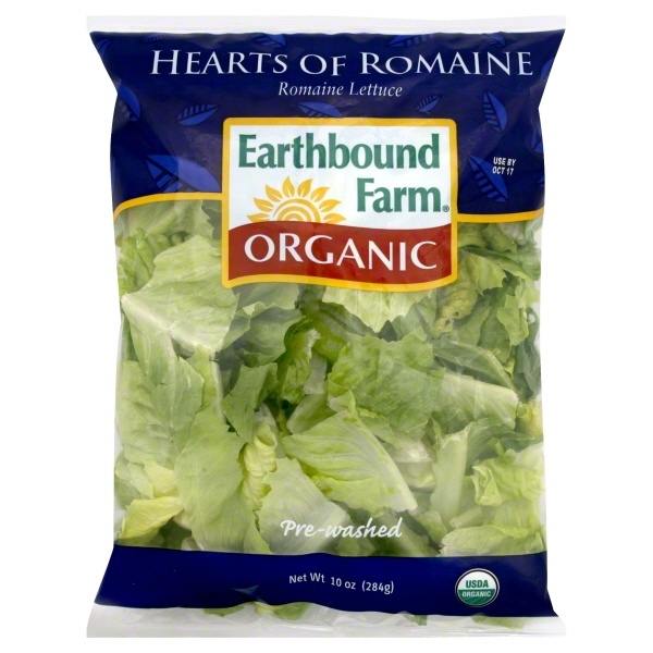 slide 1 of 1, Earthbound Farms Organic Hearts of Romaine Lettuce, 10 oz