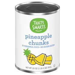 That's Smart! No Sugar Added Pineapple Chunks in Pineapple Juice 20 oz