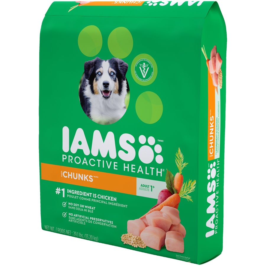 slide 3 of 9, IAMS Proactive Health Chunks Adult Dog Food, 29.1 lb