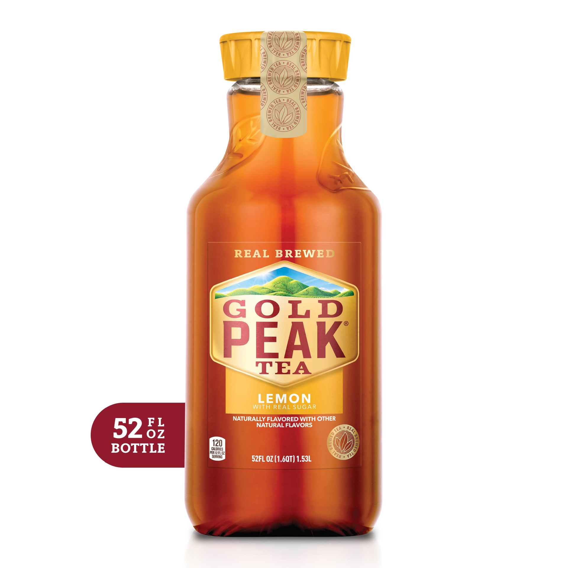 slide 1 of 12, Gold Peak Lemon Sweetened Iced Tea Drink, 52 fl oz, 52 oz