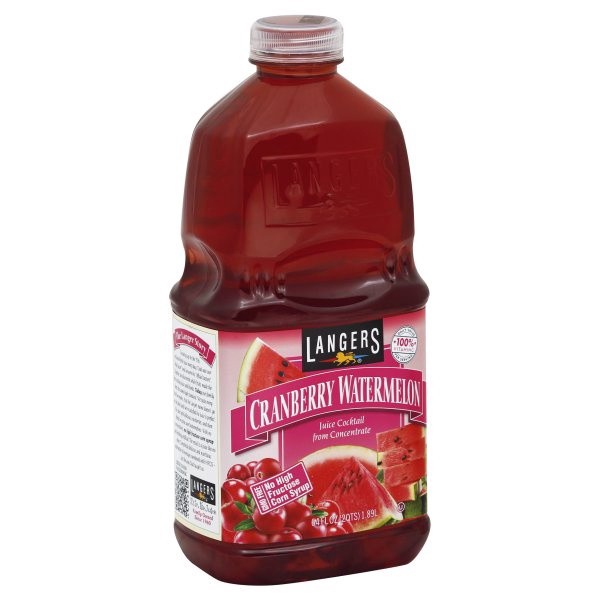 slide 1 of 1, Langers Cranberry Watermelon Juice Cocktail - 64 fl oz, 64 fl oz