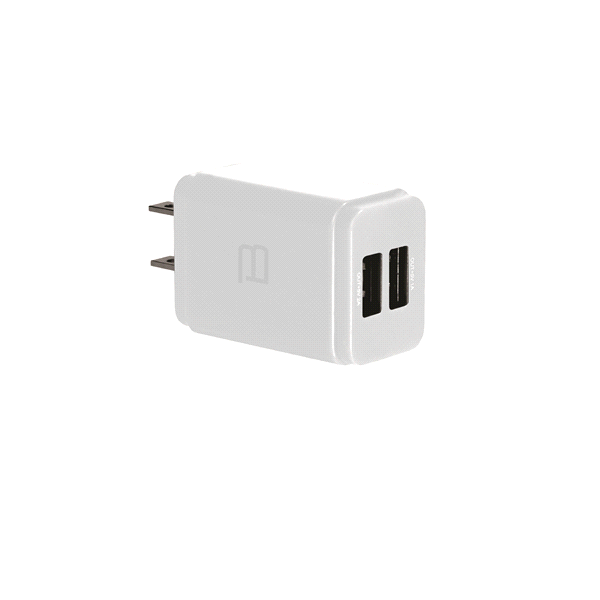 slide 1 of 1, Bytech Dual USB 2.4Amp Home Charger, White, 1 ct