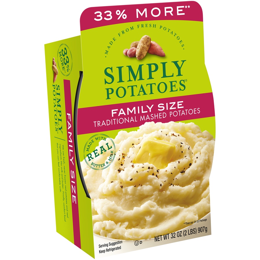 slide 2 of 3, Simply Potatoes Crystal Farms Traditional Mashed Potatoes, 32 oz