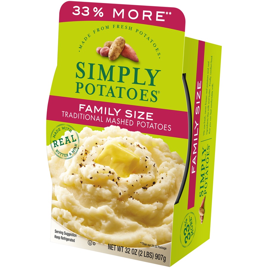 slide 3 of 3, Simply Potatoes Crystal Farms Traditional Mashed Potatoes, 32 oz