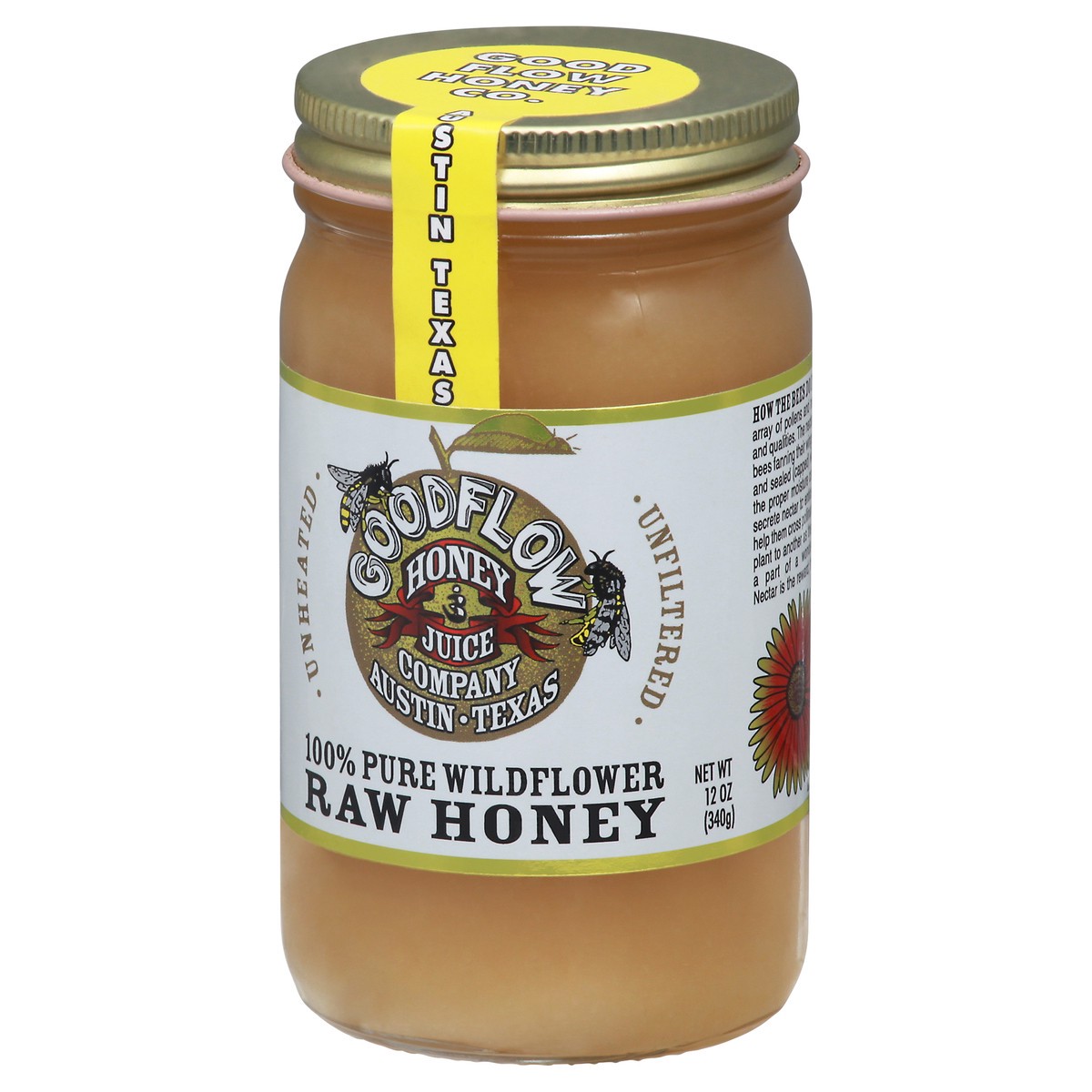 slide 7 of 9, Good Flow Honey 100% Pure Wildflower Raw Honey 12 oz, 12 oz