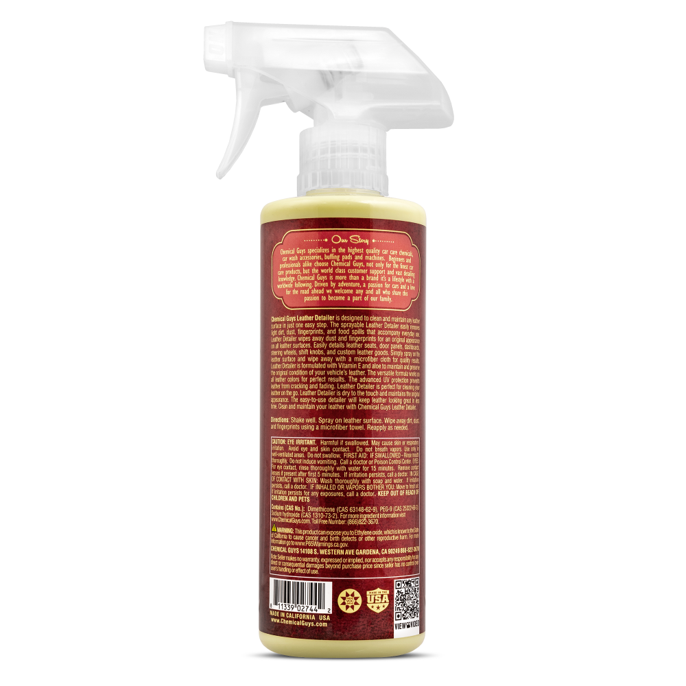 slide 2 of 2, Chemical Guys Leather Quick Detailer Cleans Restores Protects, 16 fl oz