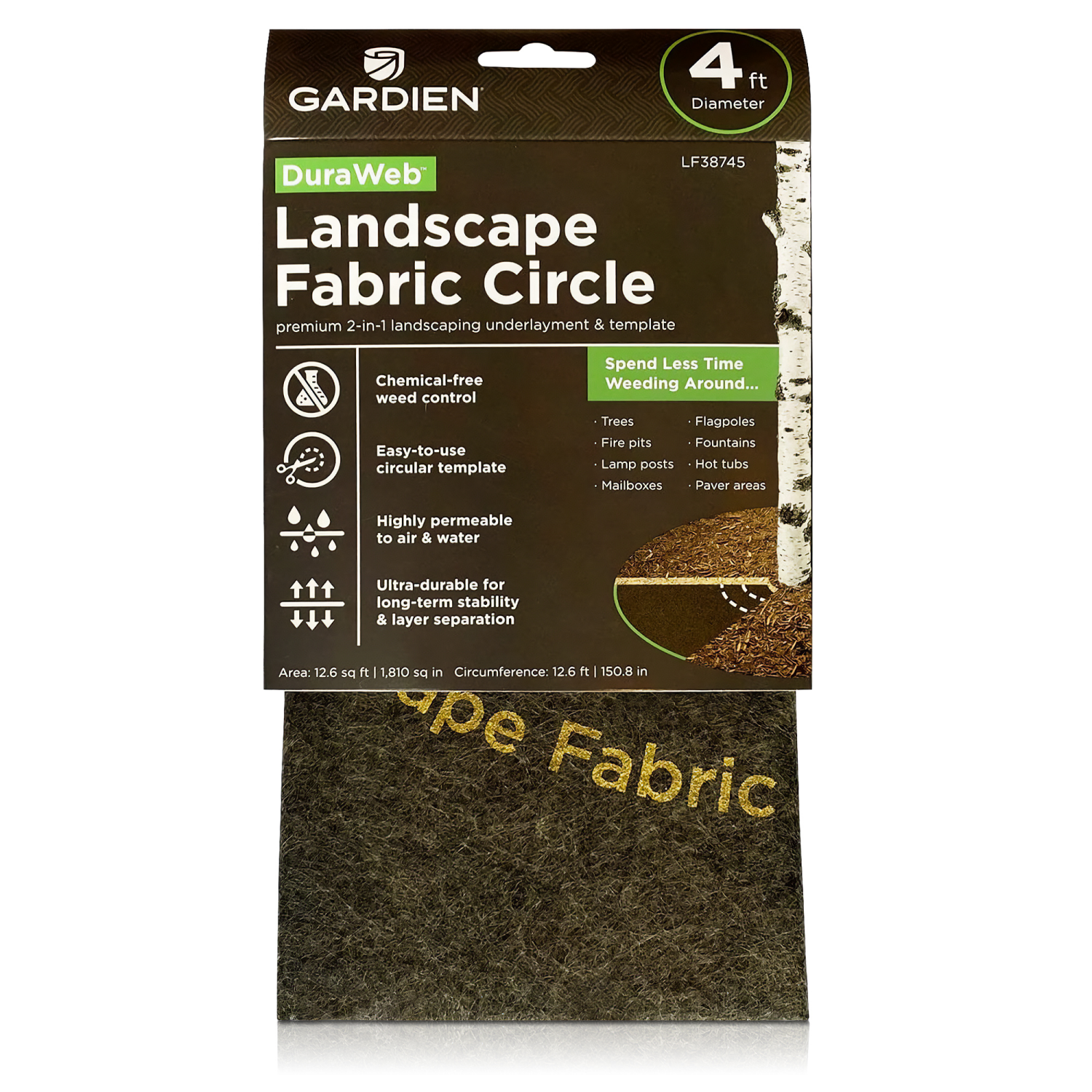 slide 1 of 2, Gardien DurWeb Lndscape Fab Circle 4FT, 4 ft