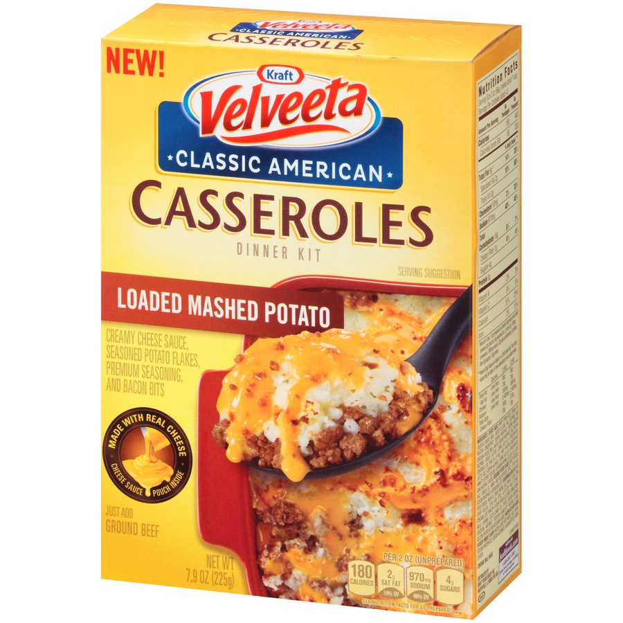 slide 3 of 8, Velveeta Casseroles Dinner Kit, Loaded Mashed Potato, 7.9 oz