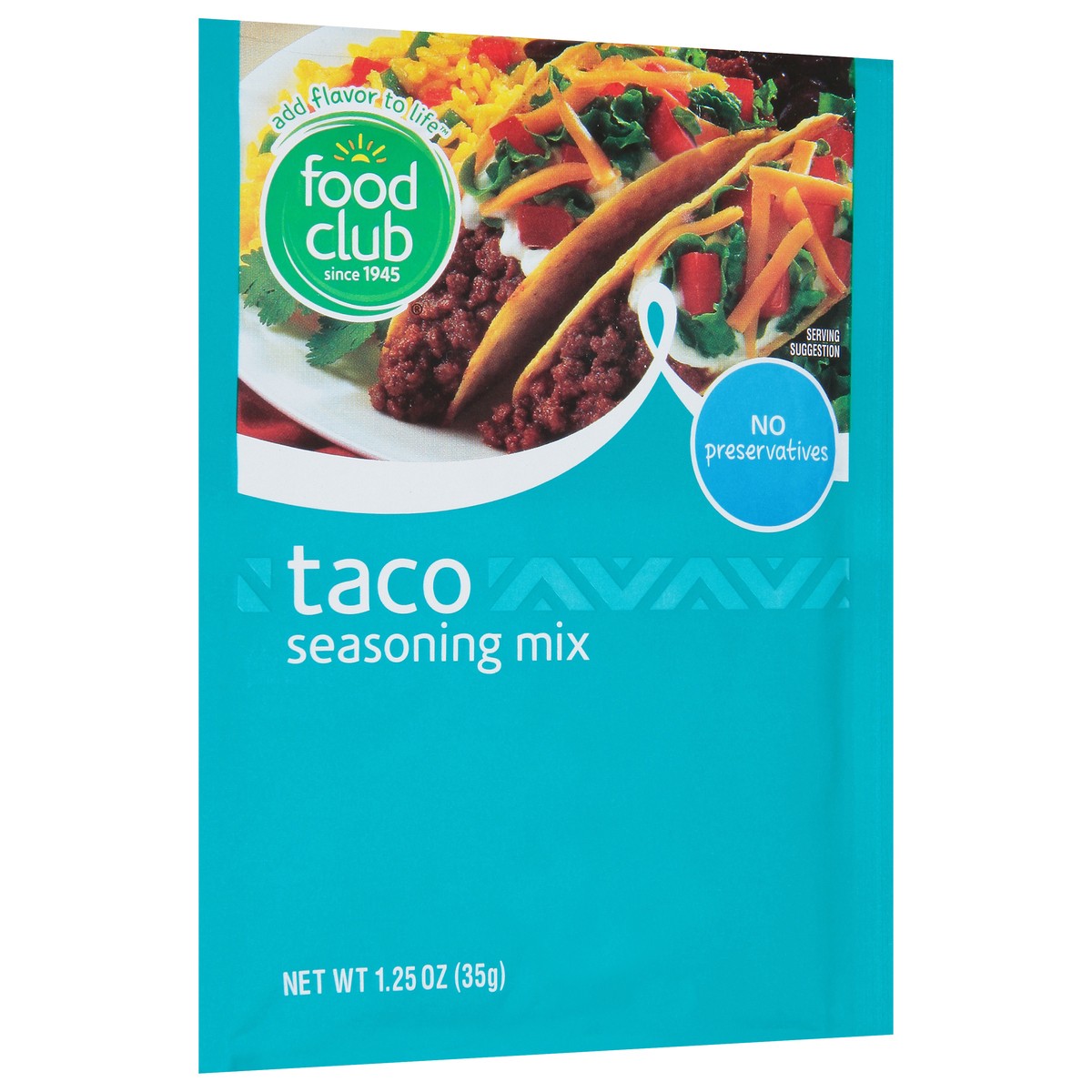 slide 2 of 9, Food Club Taco Seasoning Mix, 1.25 oz