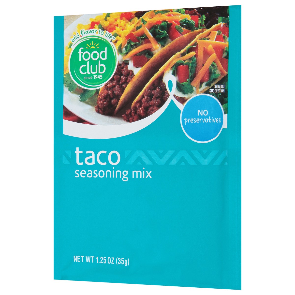 slide 3 of 9, Food Club Taco Seasoning Mix, 1.25 oz