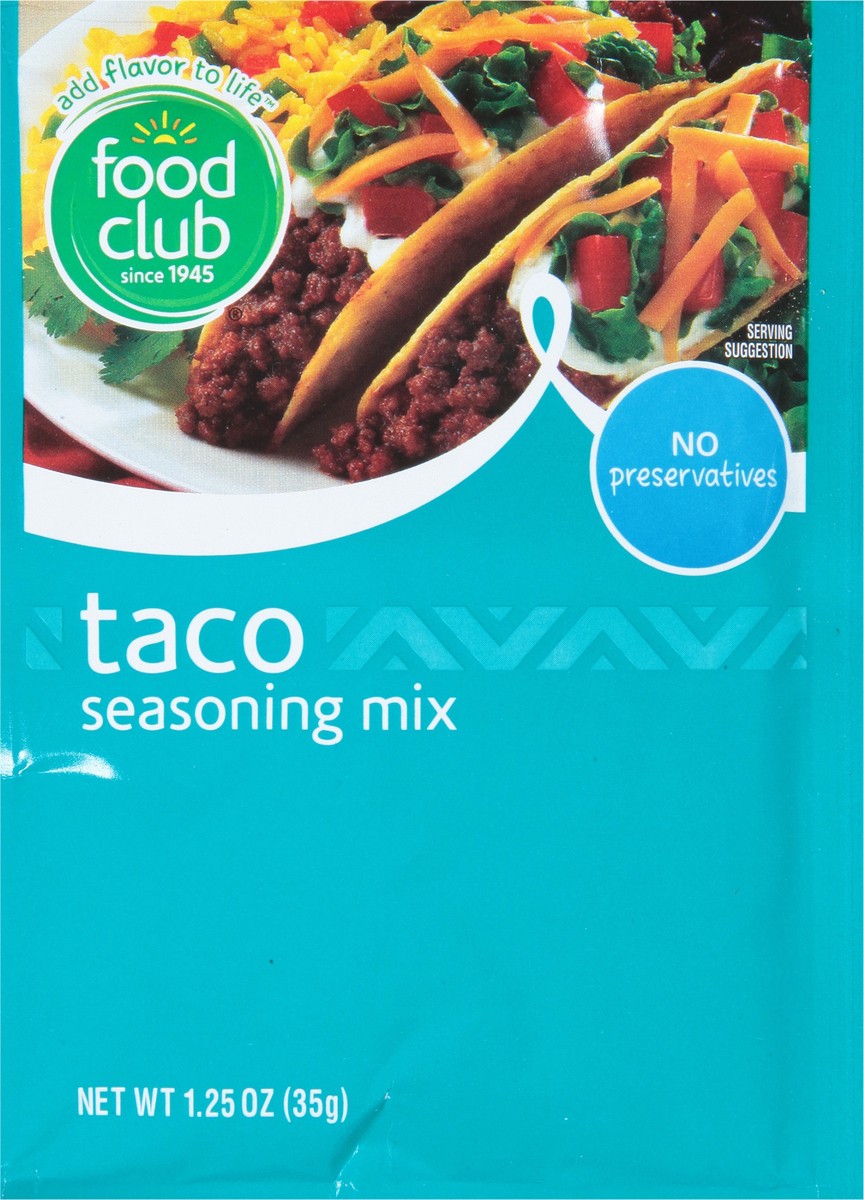 slide 6 of 9, Food Club Taco Seasoning Mix, 1.25 oz