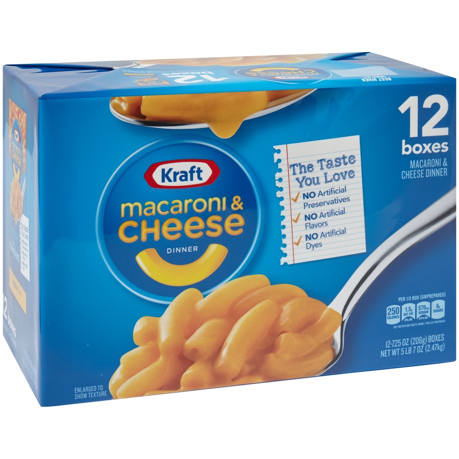 slide 3 of 8, Kraft Macaroni & Cheese Dinner 12 ea, 12 ct