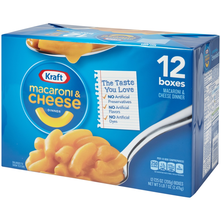 slide 2 of 8, Kraft Macaroni & Cheese Dinner 12 ea, 12 ct