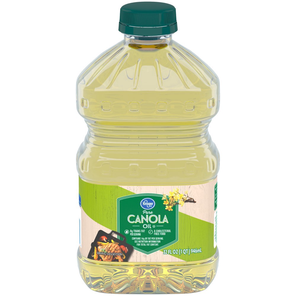 slide 1 of 4, Kroger Pure Canola Oil, 32 fl oz