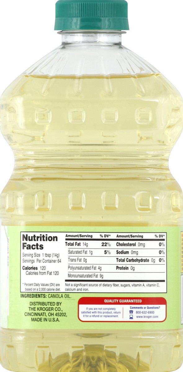 slide 2 of 6, Kroger Pure Canola Oil, 32 fl oz