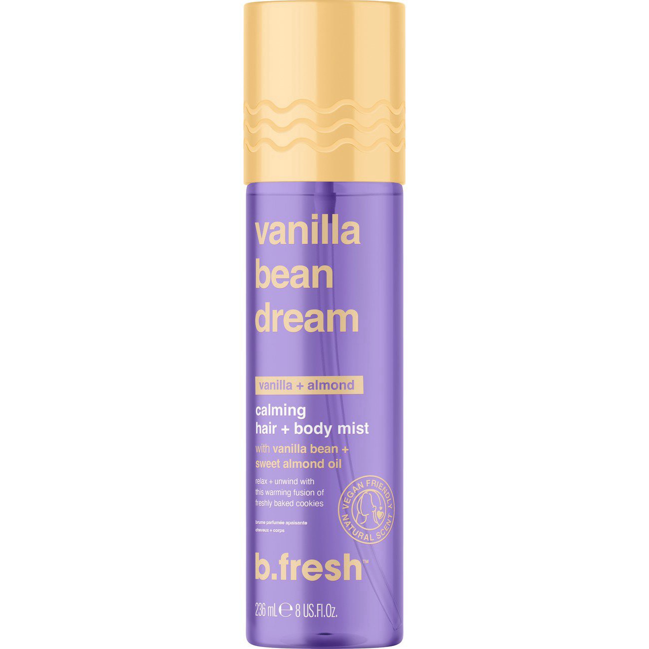 slide 1 of 1, B. Fresh Calming Vanilla Bean Dream Hair + Body Mist 221 ml, 8 oz