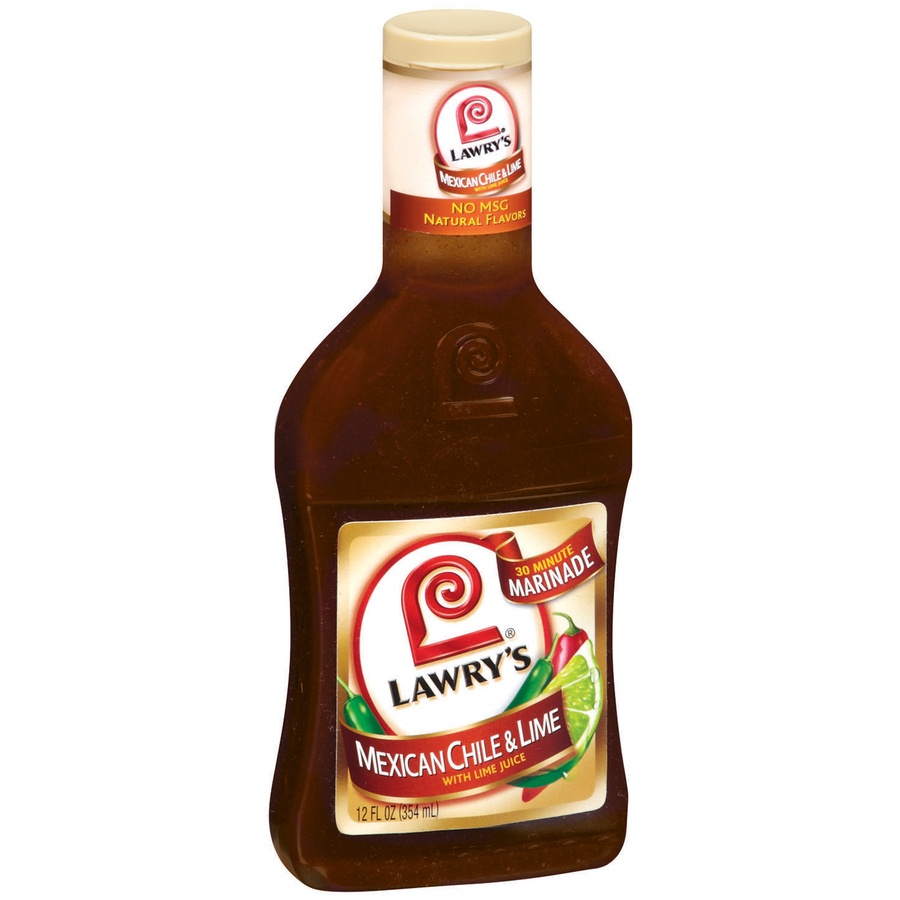 slide 2 of 3, Lawry's Mexican Chile & Lime with Lime Juice 30 Minute Marinade, 12 fl oz