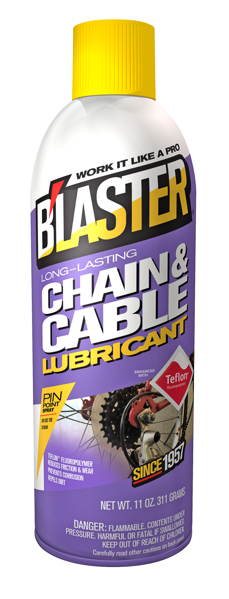 slide 1 of 2, B'laster Chain and Cable long lasting Chain and Cable lubricant16-CCL, 11 oz