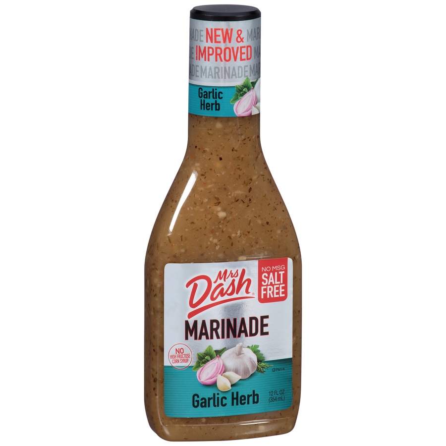 slide 2 of 8, Mrs. Dash Salt Free Garlic Herb Marinade, 12 oz